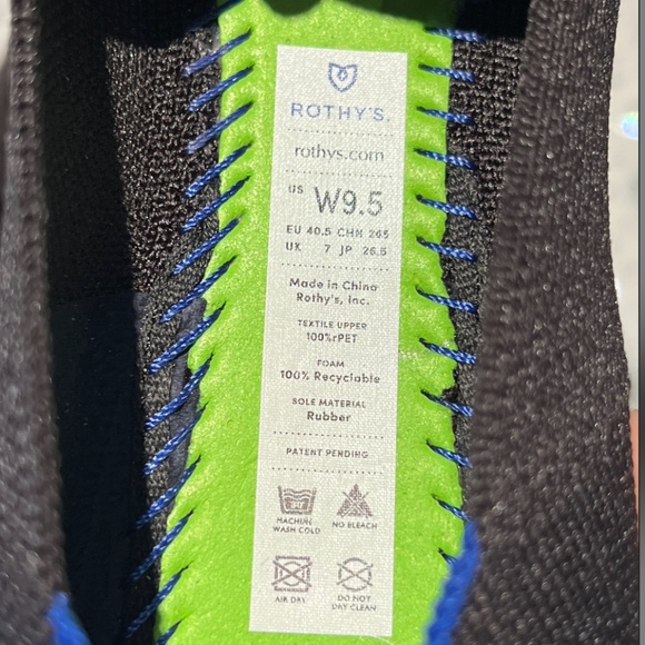 ROTHY'S RETIRED Black Pointed Toe Mary Jane Flats Size 9.5 - Picture 6 of 10